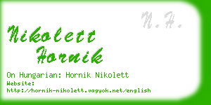 nikolett hornik business card